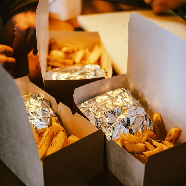 Takeaway food and drink from Paradise cafe